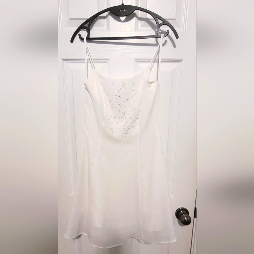 Rhinestones Embellished A-line Dress